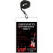 Rock Star Red Guitar VIP Pass Invitation with Lanyard