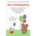 Cute Bear and Mouse Party Invitation