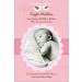 Little Birds Pink Girl Photo Birth Announcement Card