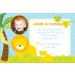 Jungle Fun Photo Invitation  - Lion and Cub