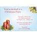 Christmas Candles Holiday Card Party Invitation