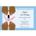 Pedicure Party Invitation - Brown Skin