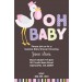 Oh Baby Stork Shower Invitation - Pink
