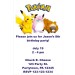 Pokemon Invitations