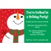 Smiling Snowman Christmas Holiday Party Invitation