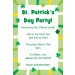 St. Patrick's Day Party Invitation - Shamrock Border