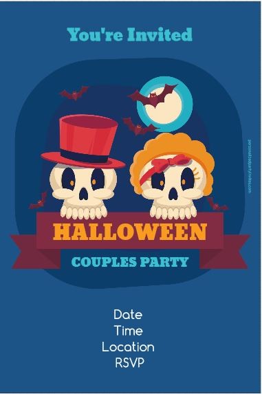 Halloween Couples Party Invitation
