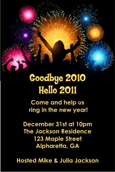 Party People New Years Eve 2011 Party Invitation