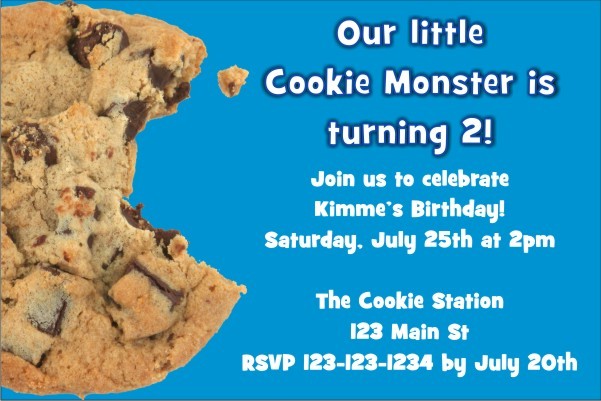 Cookie Monster Invitation