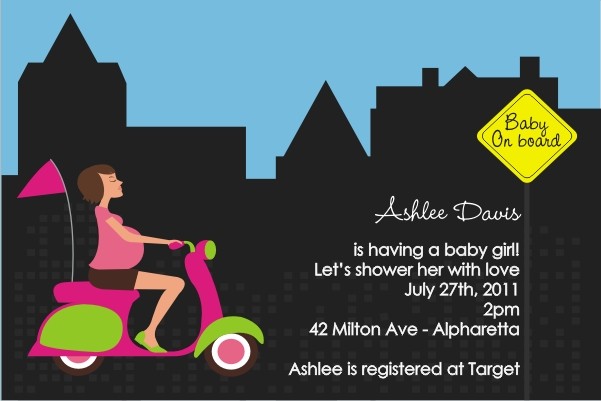 Baby On Board Baby Shower Invitation - Pink