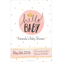 Oh Baby - Baby Shower Invitation template for girl