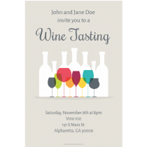 Wine tasting invitation template sample