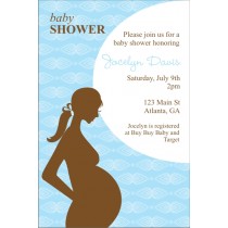 Mod Momma Baby Shower Invitation - Blue