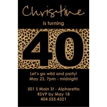 Leopard print party invitation