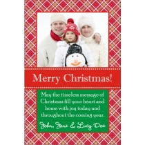 Plaid Christmas Holiday Photo Card