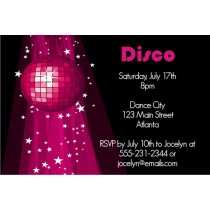 Disco Invitation 2 - Pink Disco Ball