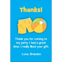 Boy Pool Party Thank You Cards