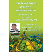 Teenage Mutant Ninja Turtles TMNT Photo Invitations