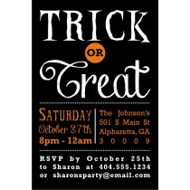 Trick or Treat Halloween Invitation
