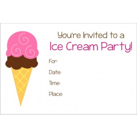 Ice Cream Party Free Printable Invitation