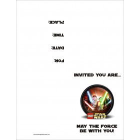 Lego Star Wars FREE Printable Birthday Party Invitation