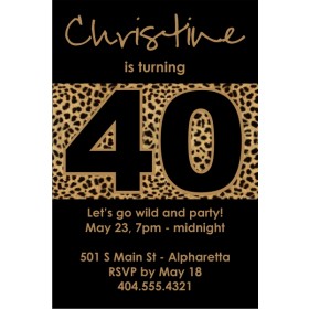 Totally Wild Leopard Print Party Invitation
