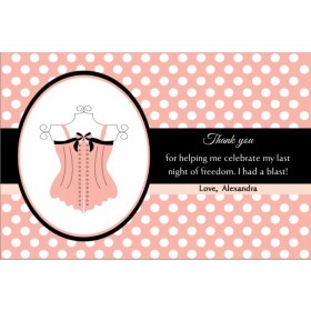 Lingerie Bridal Shower Bachelorette Party Thank You Card 4
