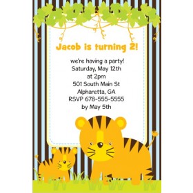 Jungle Fun Invitation  - Tiger and Cub