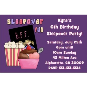 Slumber Party / Sleepover Invitation 2 - Choose a background color