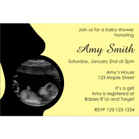 Baby Shower Invitation with Ultrasound Sonogram Photo ALL COLORS