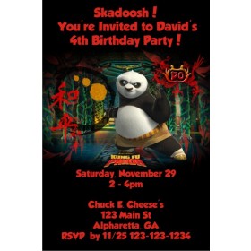 Kung Fu Panda Invitation