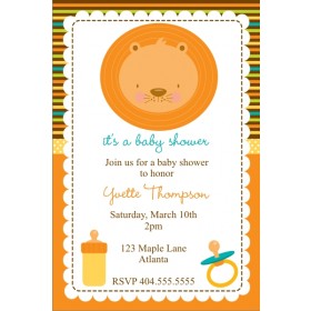 Baby Lion Baby Shower Invitation