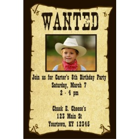 Wanted Poster Invitation