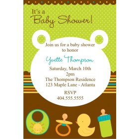 Baby Bear Baby Shower Invitation