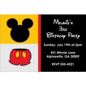 Classic Mouse Invitation (Mickey Mouse)