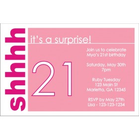 Surprise Party Invitation (Pink)