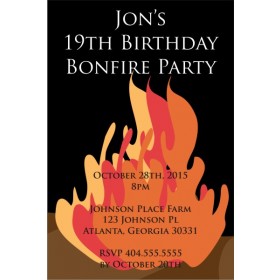 Fall Bonfire Party Invitation