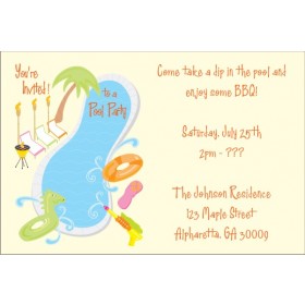 Pool Party Invitations 5
