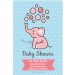Pink Elephant Baby Shower Invitation
