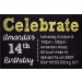 Celebrate Chalkboard Style Birthday Invitation - Custom Colors