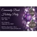 Purple Ornaments Christmas Holiday Party Invitation