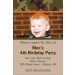 Army Military Camouflage Photo Birthday Invitation